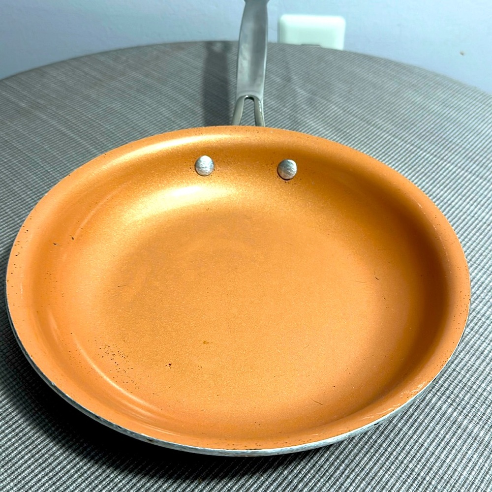 Red Copper 10-inch Copper Infused Non-Stick Fry Pan Red Bottom